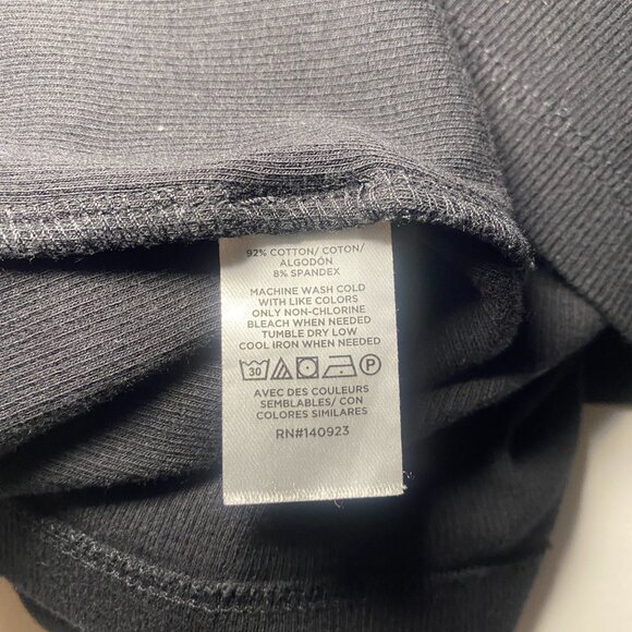 Loft Scoop Neck Sleeveless Black Tank Fitted Womens L Ribbed Knit Layering EUC - Picture 4 of 8